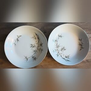 Set Of 2 Vtg Empress China Soup Bowls Bamboo Garden Seyei Japan 1552